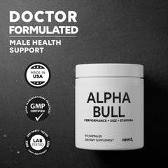 Newt Alpha Bull capsules close-up for convenient dosing