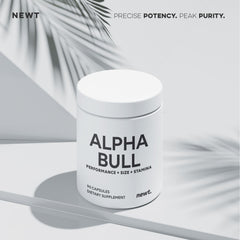 Newt Alpha Bull packaging display on shelf for easy shopping