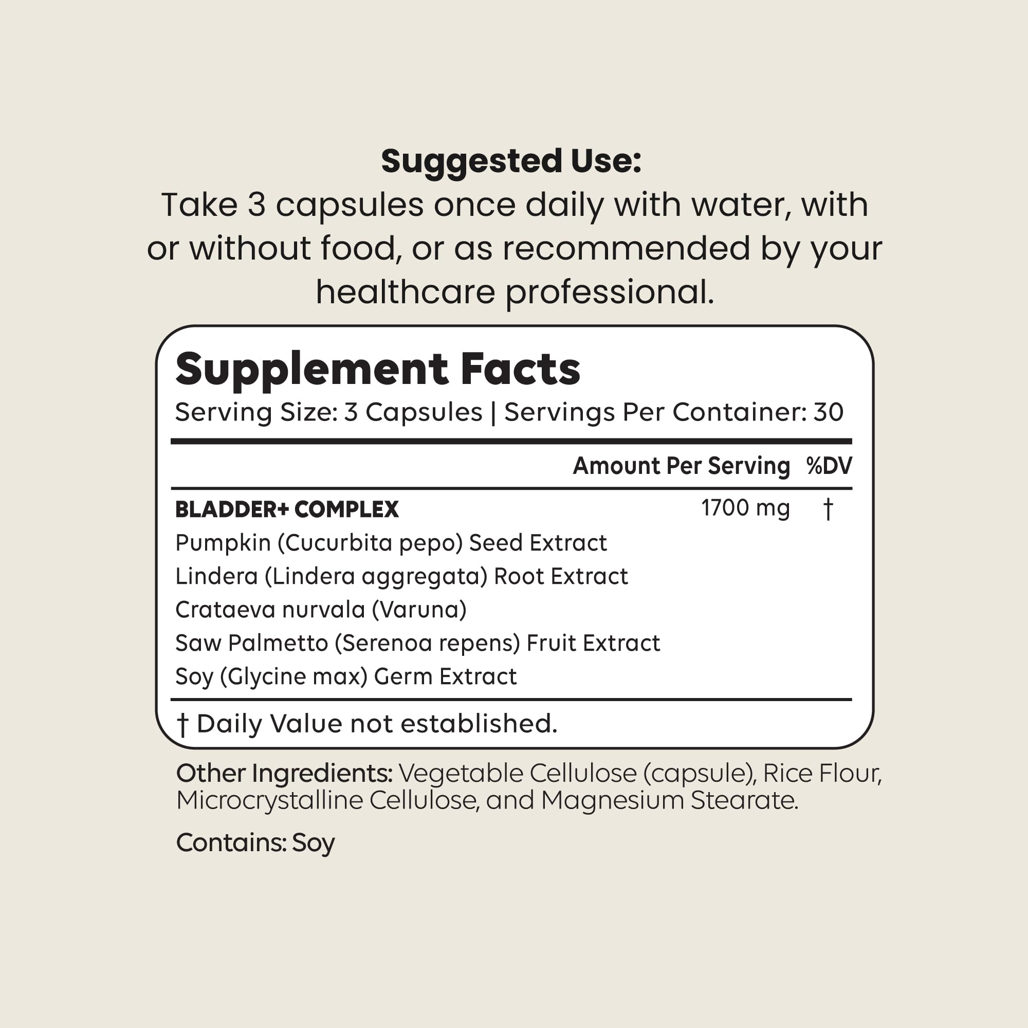 Newt Bladder Plus pumpkin seed extract ingredient highlight for bladder function.