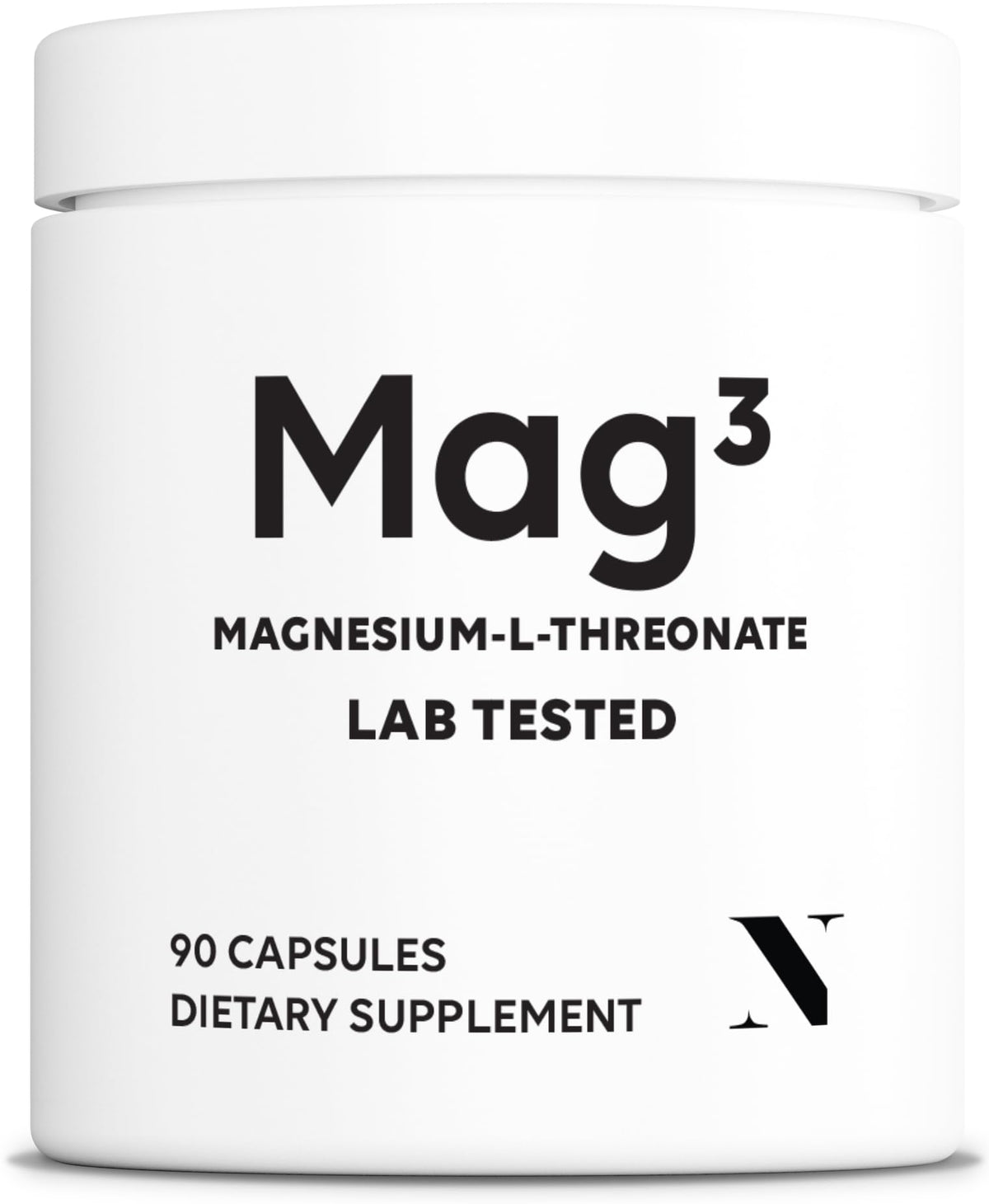 Newt Mag3 bottle front highlights high-absorption magnesium for cognitive and joint support.