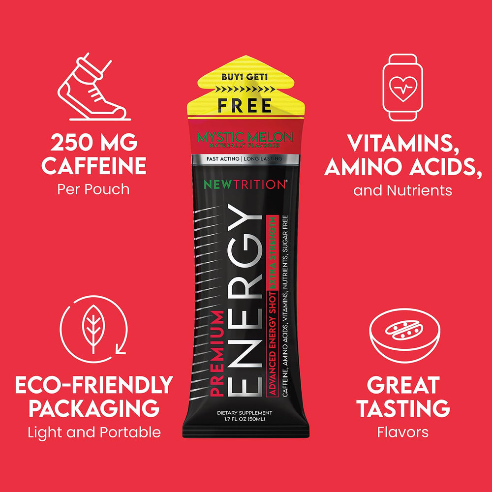 NewTrition energy shot 24-pack highlights zero sugar and zero calories
