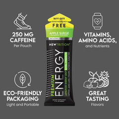 NewTrition grape energy shot bottle supports alertness during busy tasks.