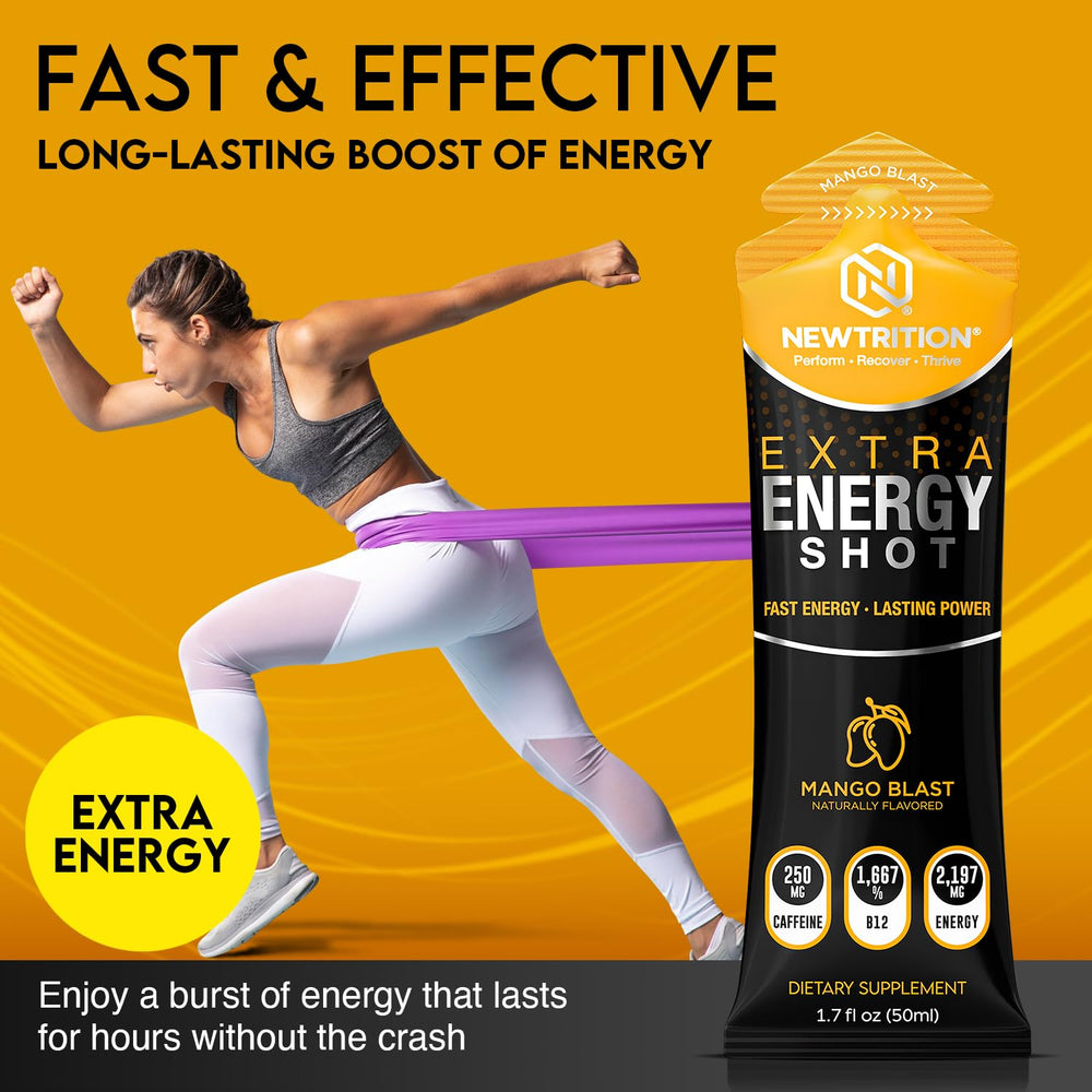 NewTrition mystic melon energy shot bottle delivers long-lasting alertness with crisp flavor
