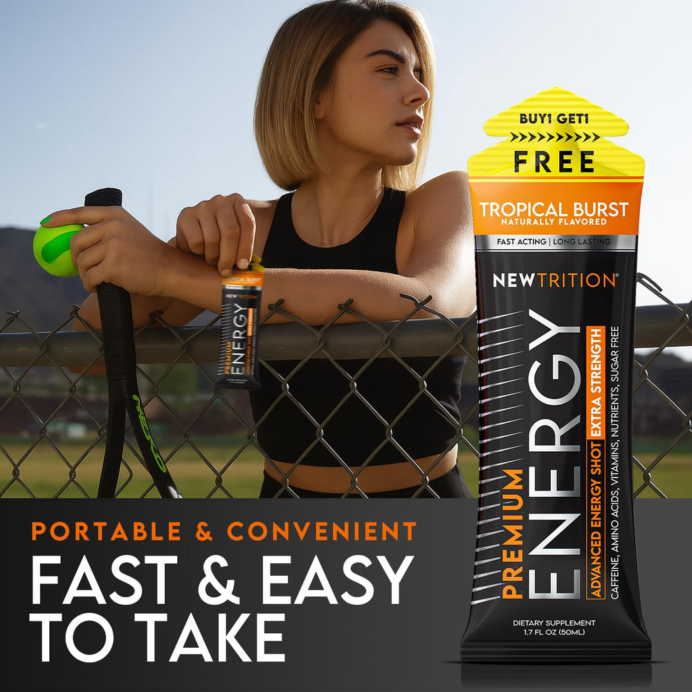 NewTrition Mystic Melon energy shot bottle offers smooth energy without crashes