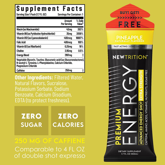 NewTrition Extra Strength Energy Shot 24-pack for convenient daily energy.