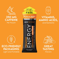 NewTrition Wild Berry energy shot bottle supports sustained concentration during workouts