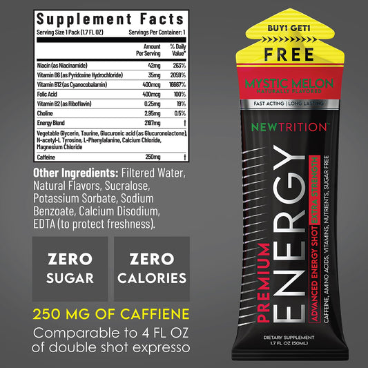 NewTrition energy shot wild berry energizes workouts with clarity