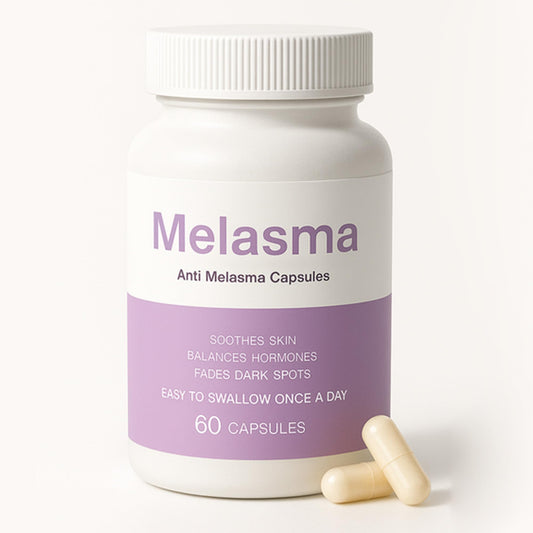 NEWUREHO Melanina capsules bottle showing product and label for skin tone support