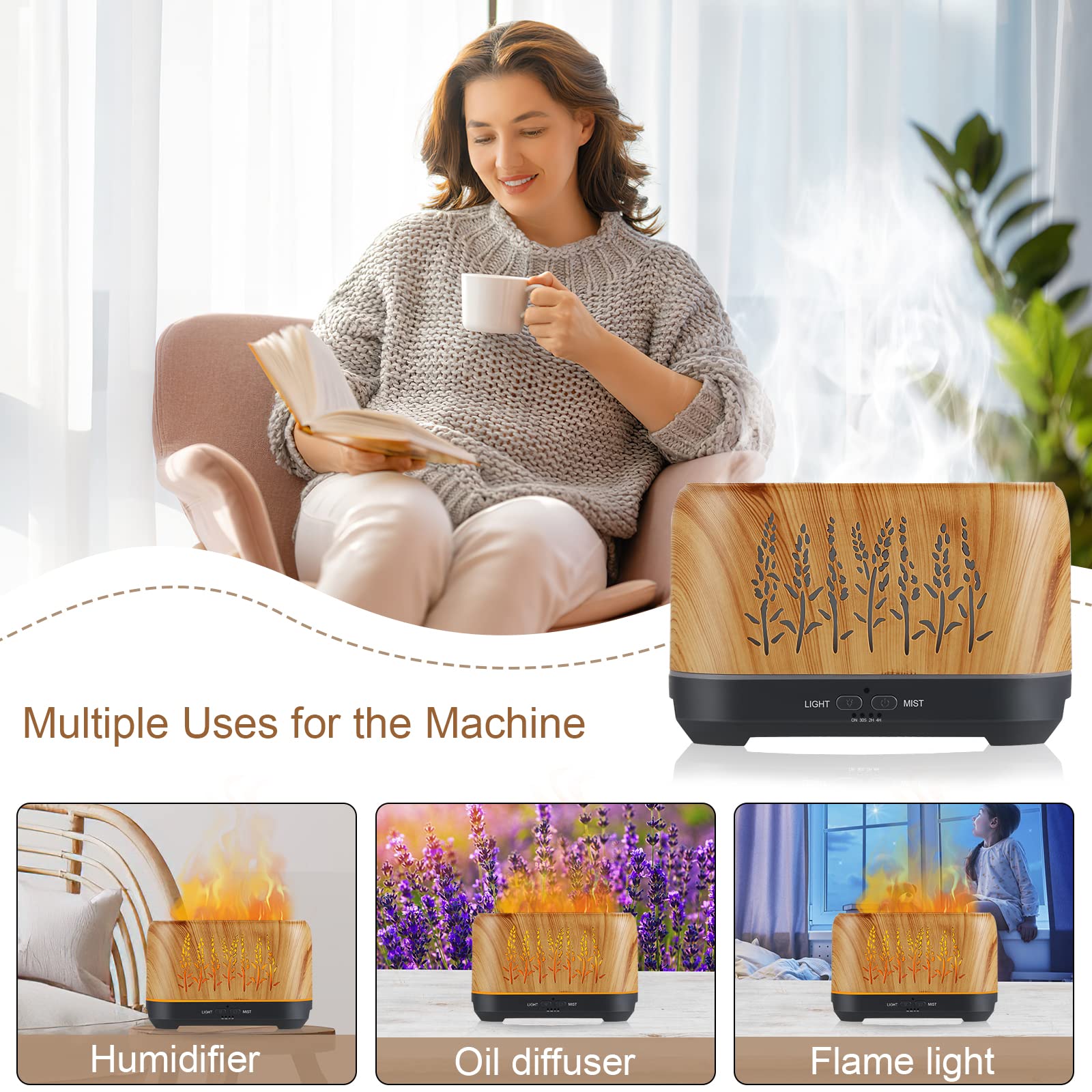 NEWYID modern hollow-design diffuser complements home decor