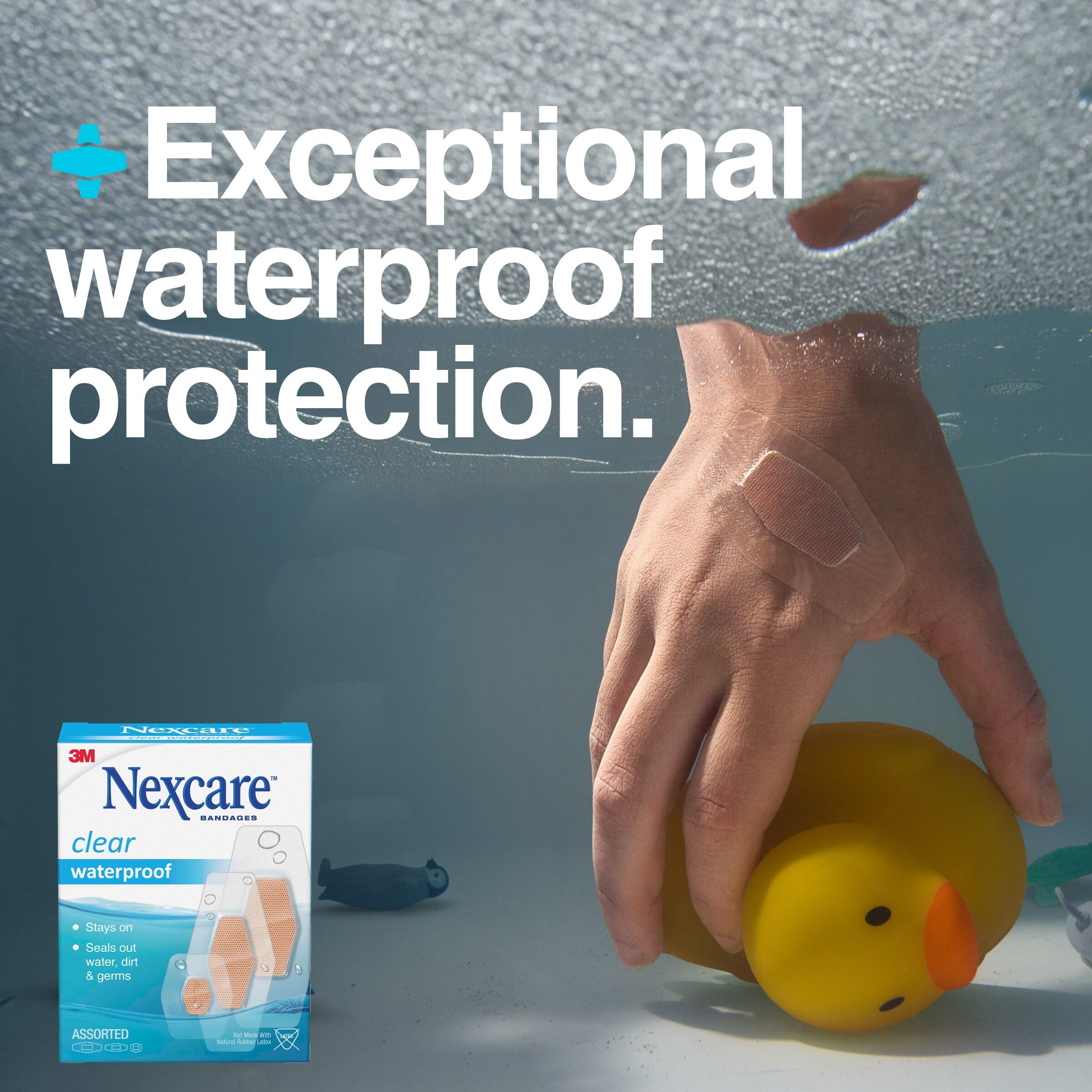 Nexcare breathable film, conforms to skin for a discreet look