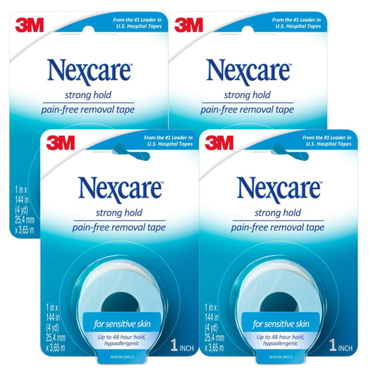 Nexcare Sensitive Skin Low Trauma Tape roll close-up with gentle adhesion for fragile skin