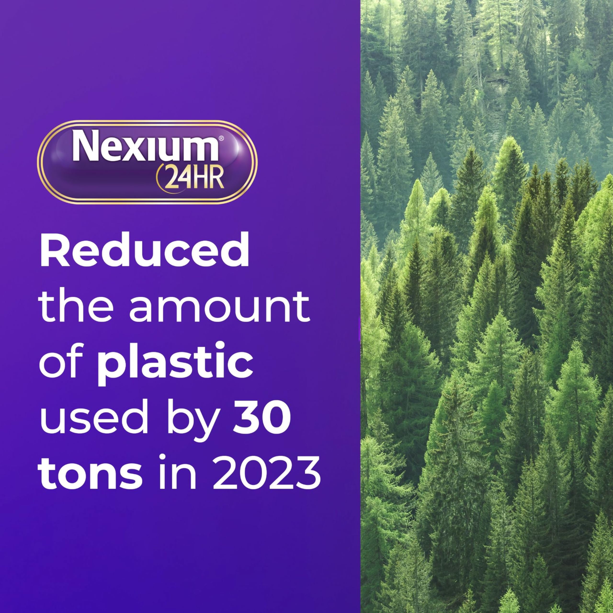 Nexium 24HR delayed-release capsules illustrate acid-control mechanism.
