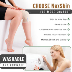 NexSkin adjustable length bandage up to 15 feet for customized pressure.