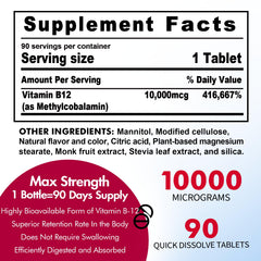 Nextdia B12 sublingual tablet dissolving under tongue for quick absorption