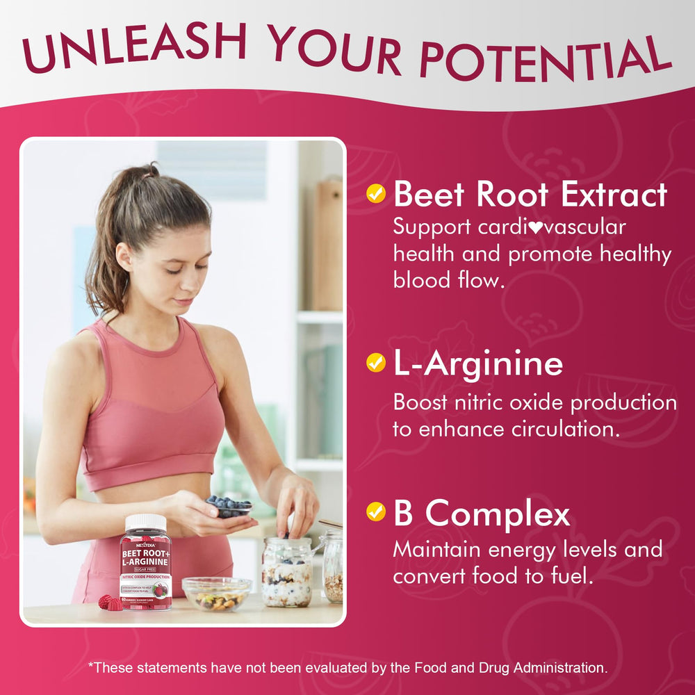 Nextdia Beet Root Gummies natural nitrates support nitric oxide potential for activity.