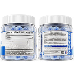 Nextdia Blue Spirulina Gummies vegan and gluten-free seal visible.