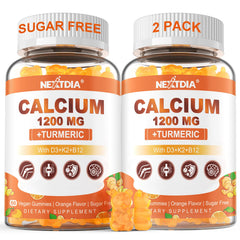 Nextdia calcium turmeric gummies bottle for easy daily calcium intake