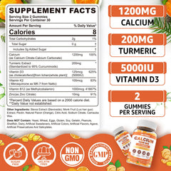 Nextdia calcium turmeric gummies on plate showing bite-sized chewables
