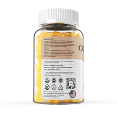 Nextdia Cod Liver Oil Gummies bottle on shelf signals gluten-free, non-GMO formulation