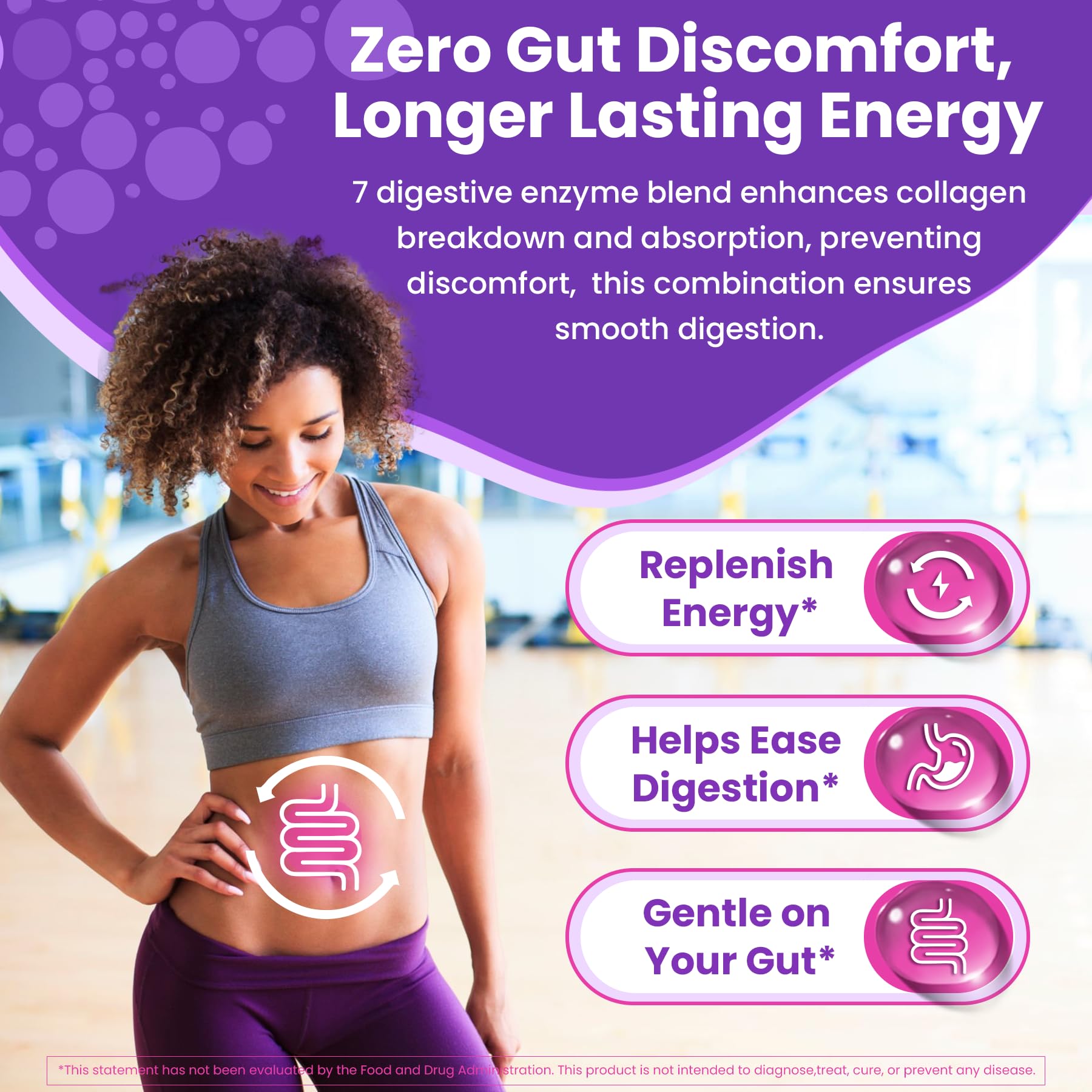 Nextdia collagen gummies digestive enzymes illustration suggests better digestion