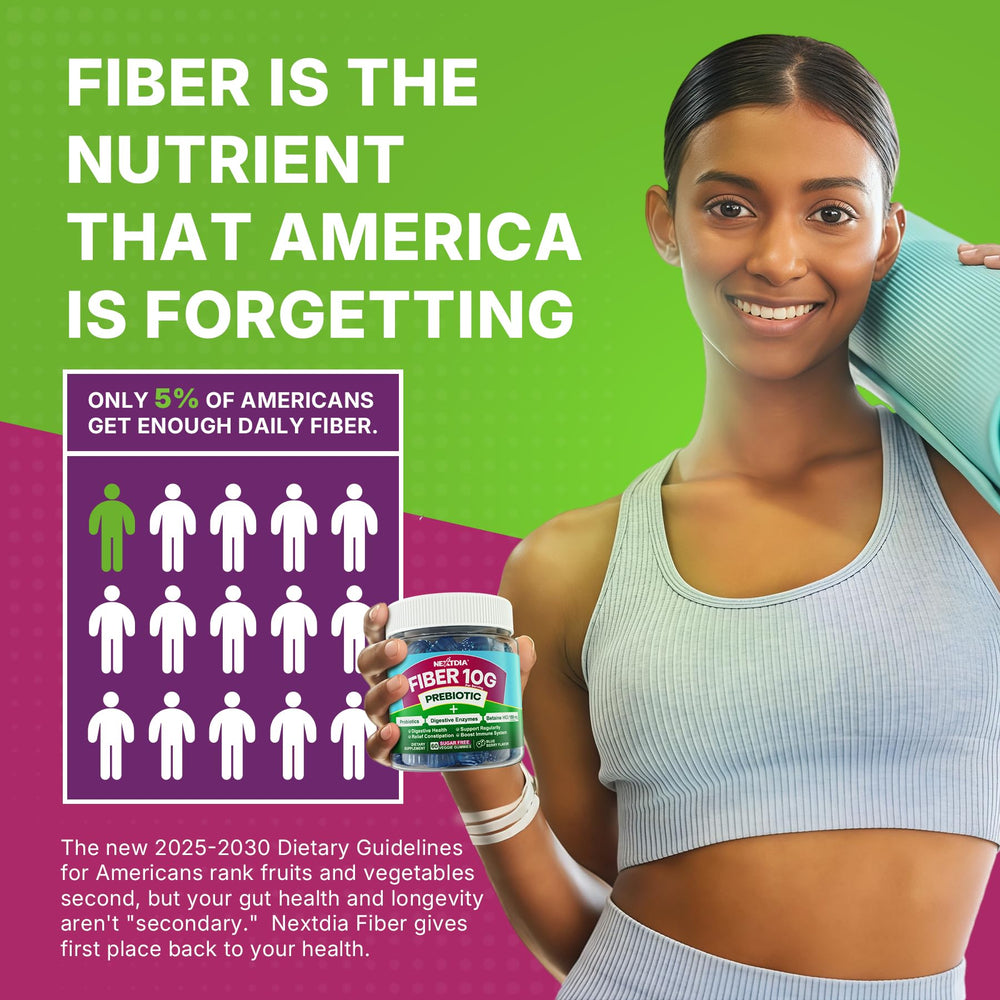 Nextdia Fiber Gummies on-the-go bottle for daily use anywhere