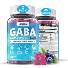Nextdia GABA Gummies bottle shown for calm support and easy daily use