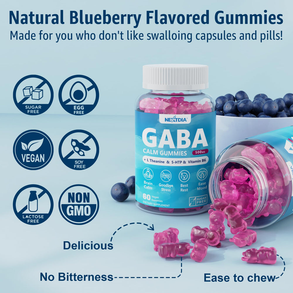 Nextdia GABA Gummies individual gummy shows soft texture and color