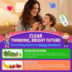Nextdia Kids Brain Gummies supergreens blend supports growth and daily wellness.