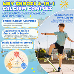 Nextdia Kids Calcium Gummies ingredients with calcium varieties for better mineral intake.