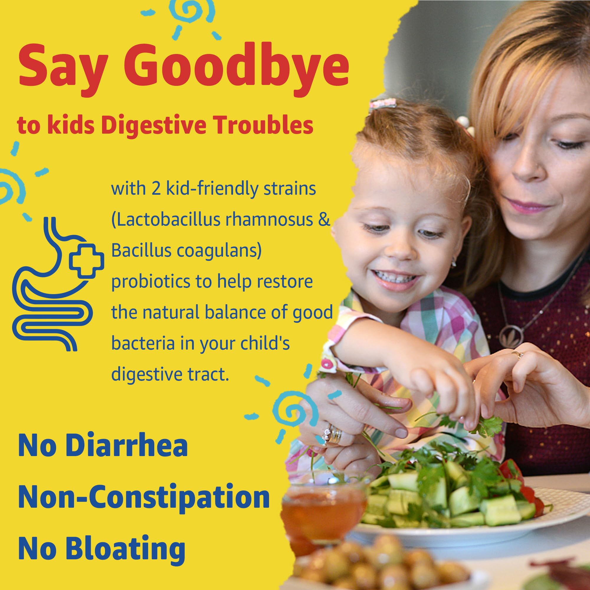 Nextdia Kids Multivitamin Gummies probiotics image emphasizing gut-friendly strains.