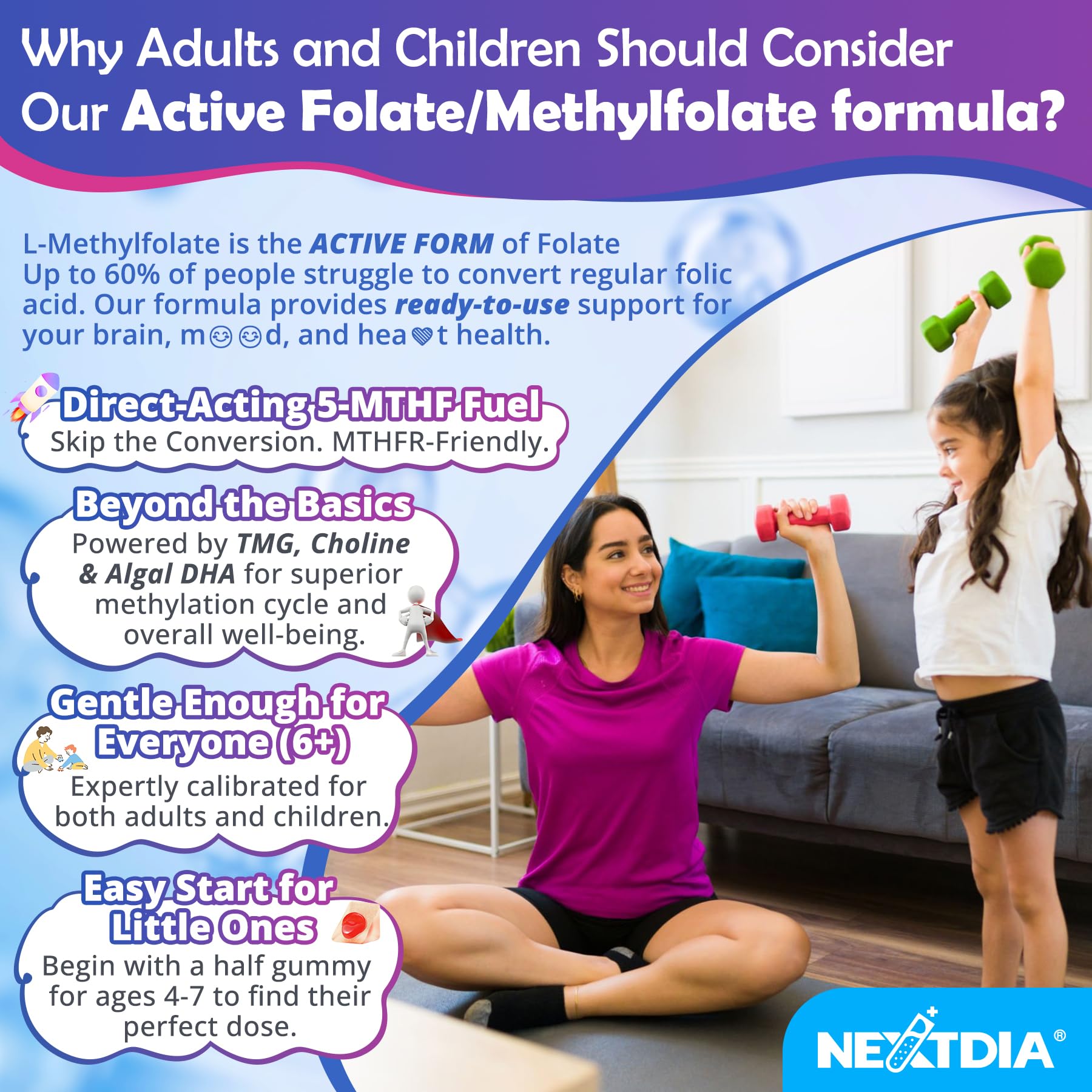 Omega-3 DHA/EPA ratio on label supporting brain health and focus.