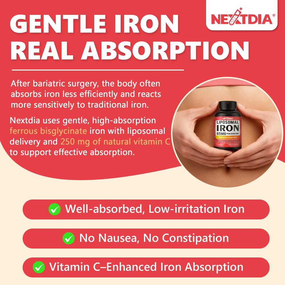 Copper balance note indicating mineral support in Nextdia iron formula