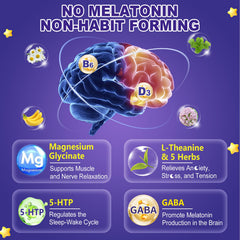 Two-pack Nextdia sleep gummies arranged to highlight convenient, non-habit forming option.