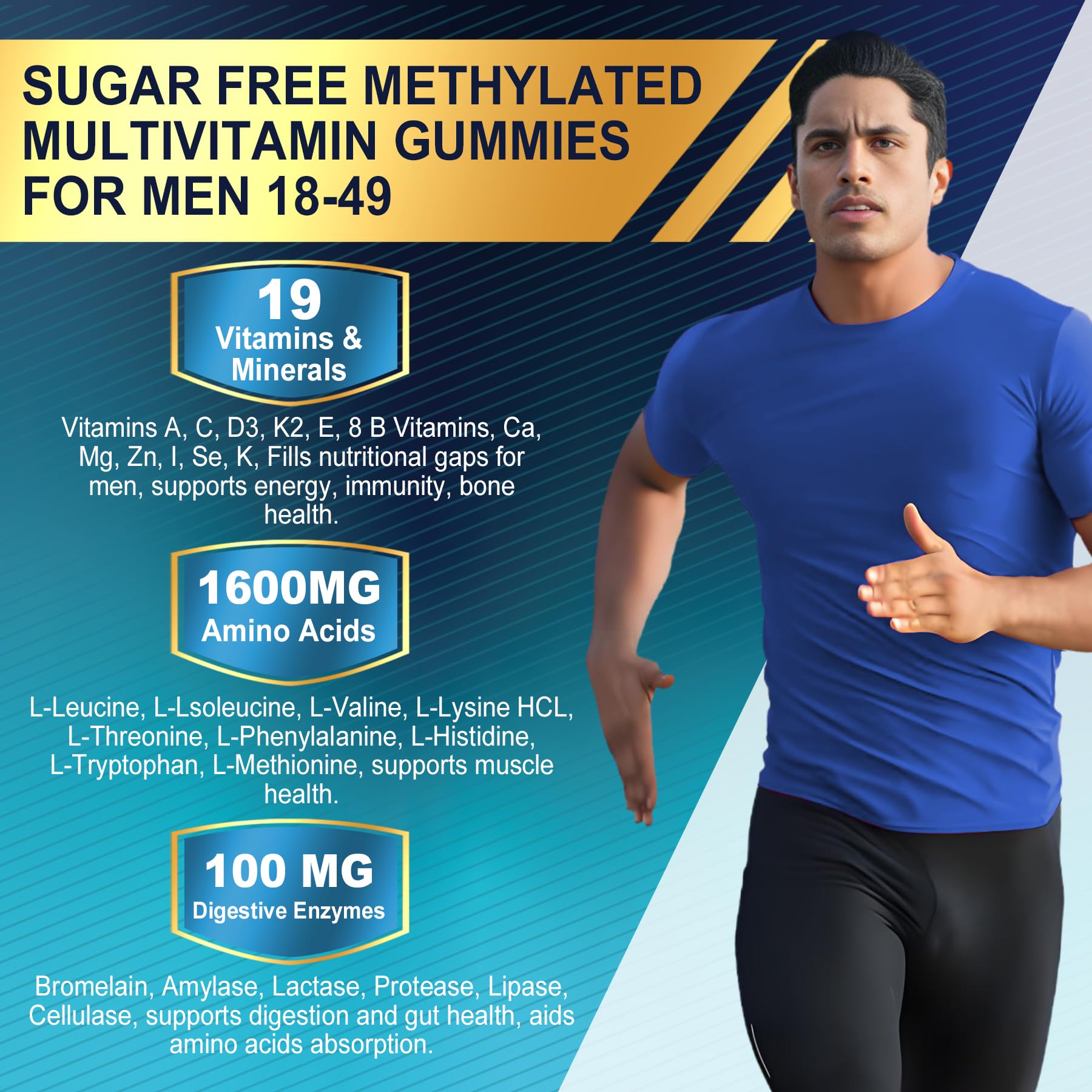 Nextdia methylated multivitamin for men gummies flavor closeup suggests berry taste.