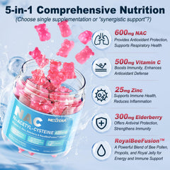Nextdia NAC Gummies vegan, non-GMO, produced in FDA-registered facility.