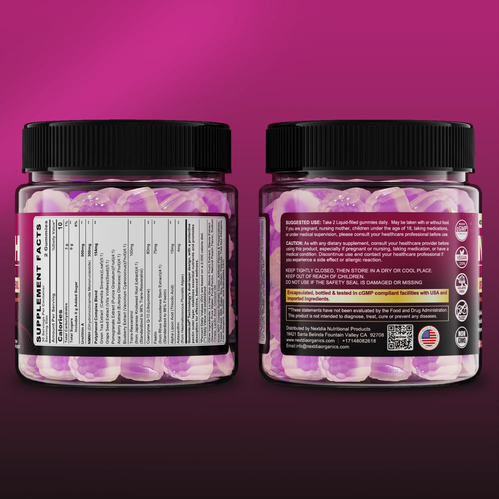 Nextdia NMNH travel pack shown for on-the-go NAD+ support
