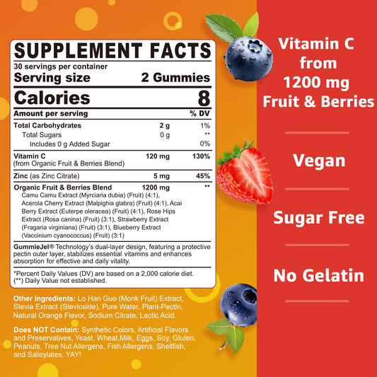 Close-up of Nextdia Vitamin C Gummies texture and chewy appearance