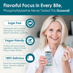 Nextdia phosphatidylserine gummies non-GMO seal communicates purity.