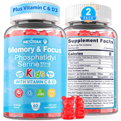 Nextdia phosphatidylserine supplement bottle for kids' focus and daily nourishment