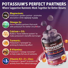 Nextdia potassium gummies brain clarity illustration with omega-3