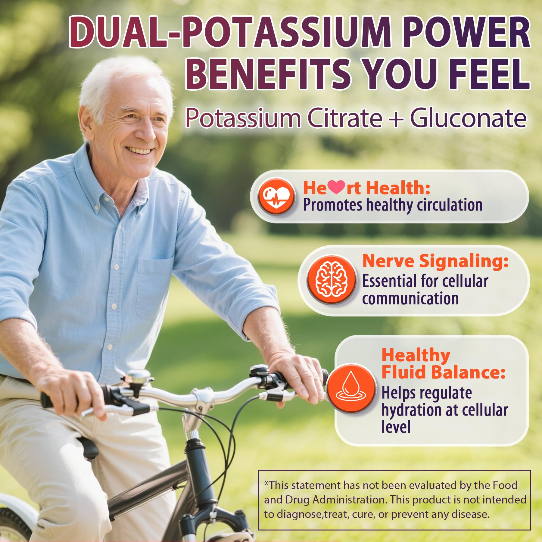 Nextdia potassium gummies heart illustration suggests circulation support
