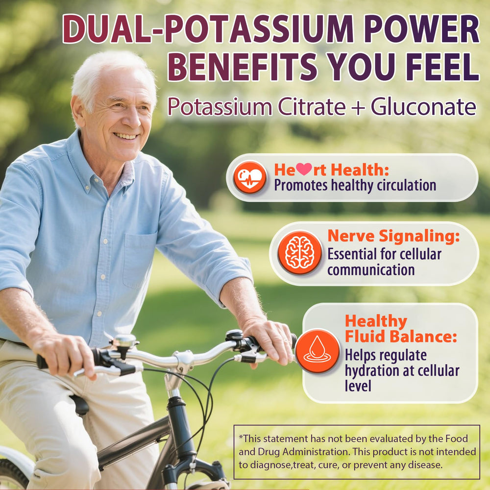 Nextdia potassium gummies heart illustration suggests circulation support