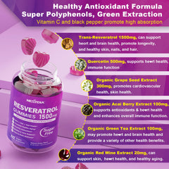 Close-up of Nextdia Resveratrol Gummies texture showing non-bitter vegan gummies