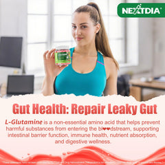 Nextdia sugar-free vegan gummies label closeup for clean daily use.