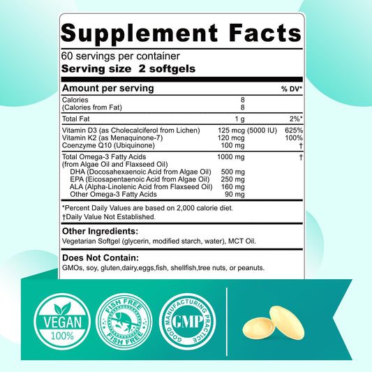 Nextdia vegan omega3 softgels closeup showing easy swallow capsules
