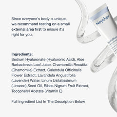 Neycher hydration graphic emphasizes moisture and pH balance