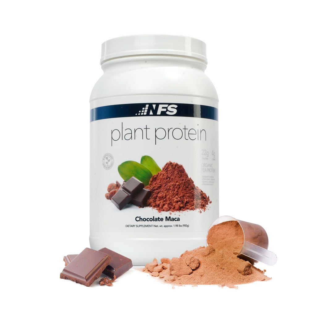NF Sports Chocolate Maca protein bottle ready for a post-workout shake.