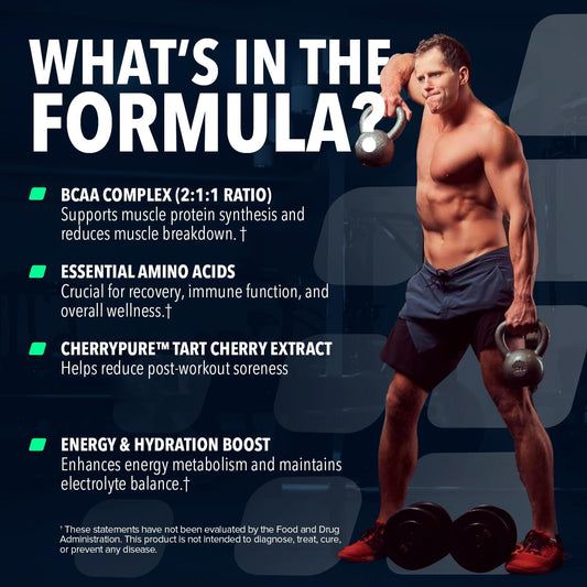 NF Sports Natural Amino bottle side label shows ingredients and transparency.