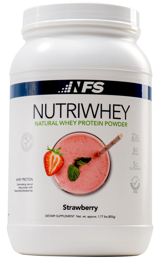 NF Sports NutriWhey Alpine Strawberry bottle ready for post-workout recovery