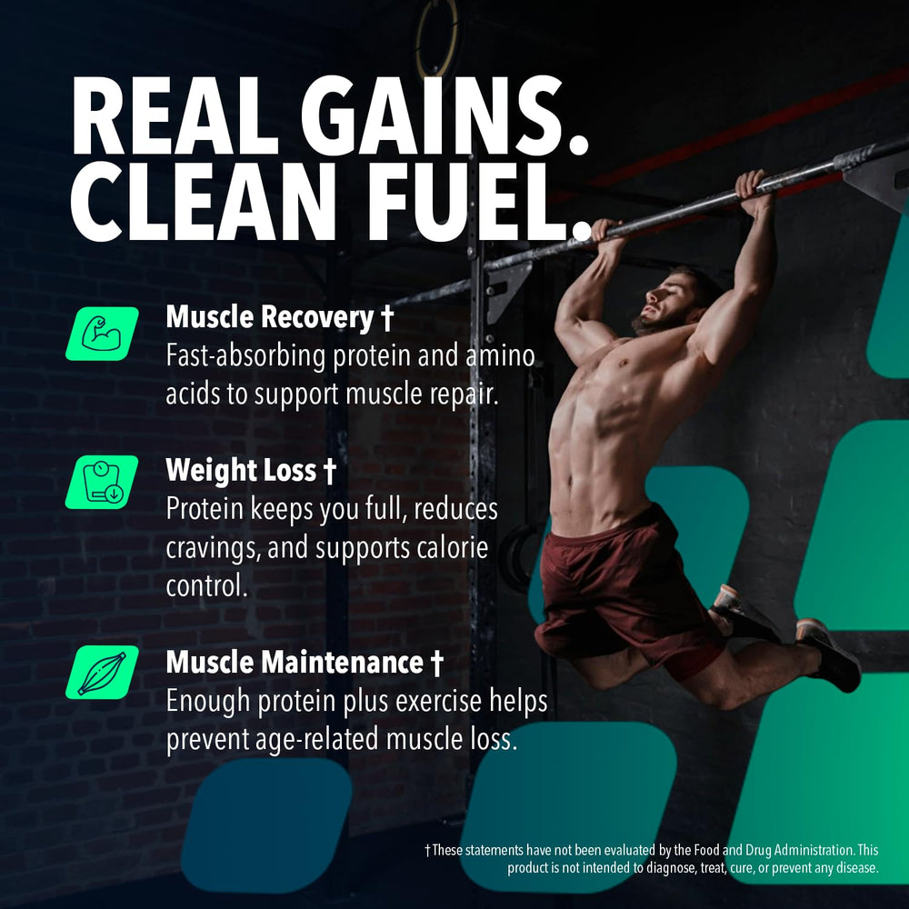 NF Sports NutriWhey vanilla scoop beside powder for easy serving.